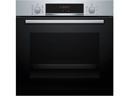 Horno - Bosch HBA574ES3, Multifunción, Pirolítico, 71 l, 59.4 cm, HotAir 3D, Asistente de limpieza con agua, Inox - Image 2