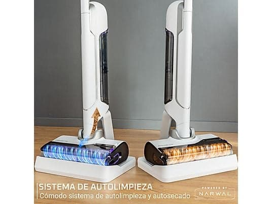 Fregona eléctrica - Rowenta X Clean 10 GZ7035, 2 en 1, Aspira y friega, Sin cable, Wet & dry, Gran autonomía, Blanco - Image 5