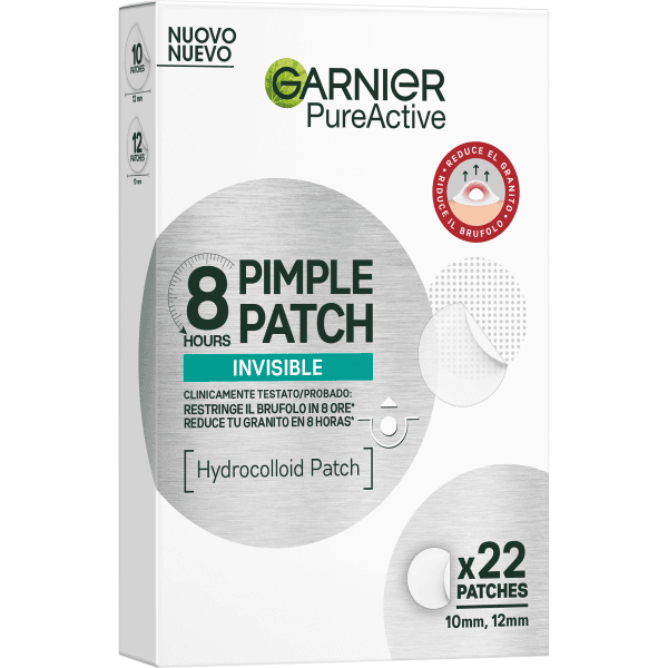 Garnier    

             Pure Active Pimple Patch Invisible 8h Parche con Tecnología Hidrocoloide con BHA para Granitos - Image 1