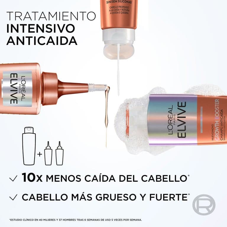 L'Oréal París    

            Elvive Growth Booster Champú Anticaída - Image 9