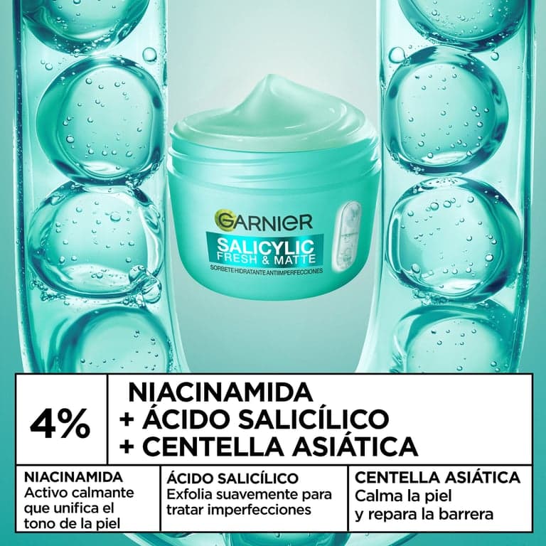 Garnier    

            Salicylic Fresh&Matte Sorbete Hidratante Antiimperfecciones - Image 4
