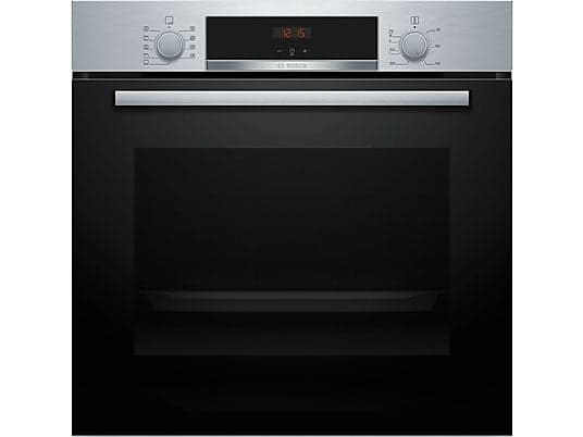 Horno - Bosch HBA514ES3, Serie 4, Multifunción, Limpieza por agua, 71 l, HotAir 3D, Mandos ocultables, 60 cm, inox - Image 2