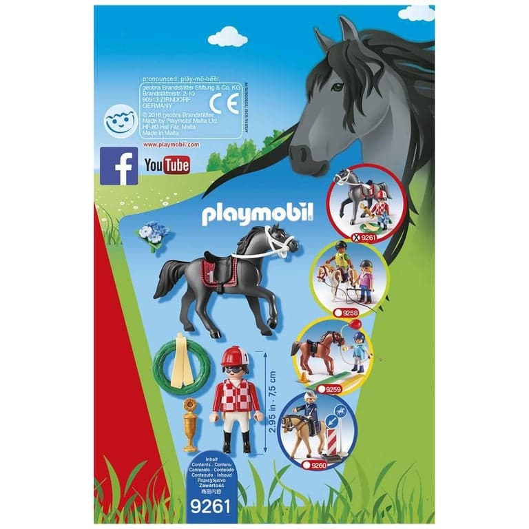 JOCKEY AVEC CHEVAL DE COURSE - 9261 - Image 3