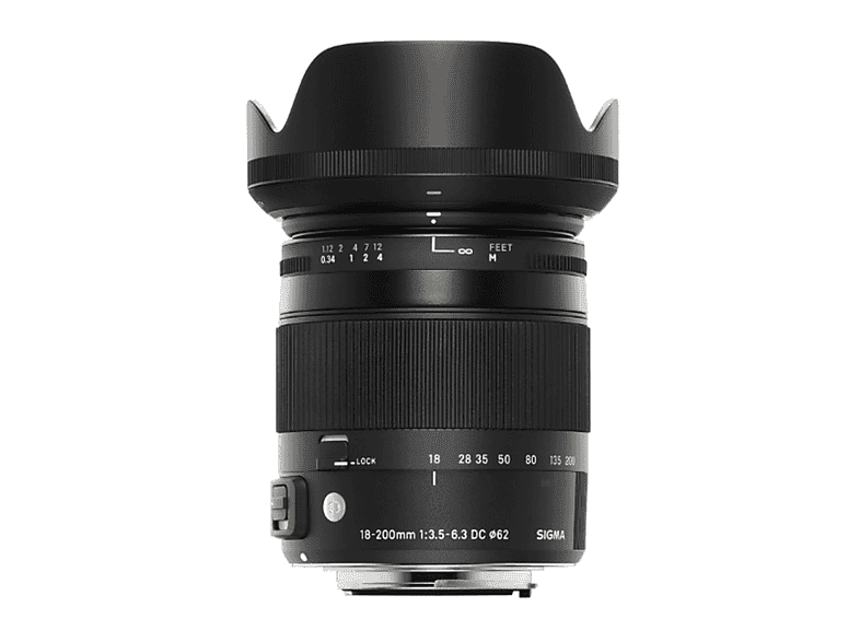 SIGMA 885955 18-200/3,5-6,3 DC OS HSM NA 18 mm - 200 mm f/3.5-6.3 OS, IF, HSM, DC, ASP (Objektiv für Nikon F-Mount, Schwarz) - Image 1