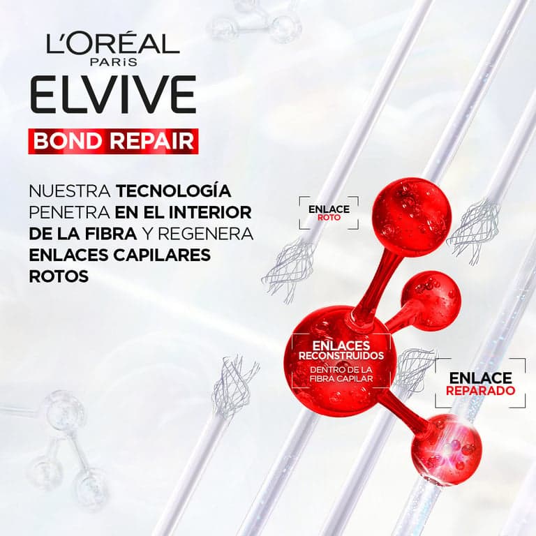 L'Oréal París    

            ELVIVE Bond Repair Champú Fortificante - Image 6