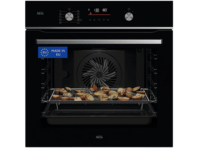 Horno - AEG GS6PB51FAB, Multifunción, Pirolítico, 71 l, Sonda térmica, AirFry, 60 cm, Negro - Image 1
