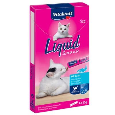 Vitakraft snack líquido con salmón y omega-3 para gatos - Image 1
