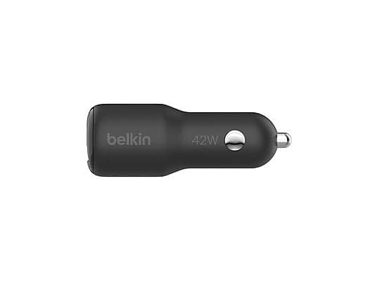 Cargador USB para coche - Belkin CCB005btBK, Dispositivos con carga USB-A y USB-C, Doble puerto USB-C® de 30 W y USB-A de 12 W, Tecnología PPS, Negro - Image 3