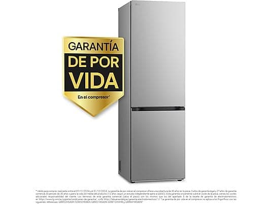 Frigorífico combi - LG GBV3100CPY, No Frost, 186 cm, 344 L, DoorCooling+™, FRESHBalancer™, Inox antihuellas - Image 6