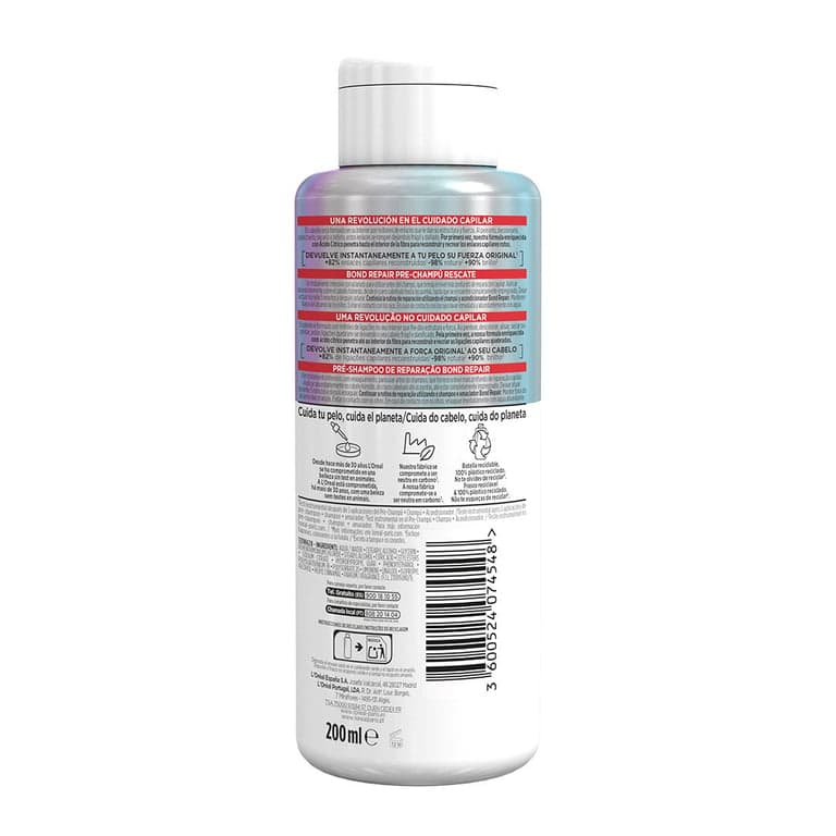 L'Oréal París    

            ELVIVE Bond Repair Pre-champú Rescate Rutina de Reconstrucción Profunda - Image 9