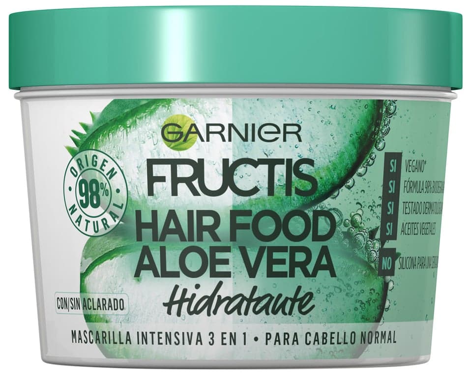 Garnier    

            Fructis Hair Food Mascarilla Cabello 3 en 1 Aloe Vera - Image 2