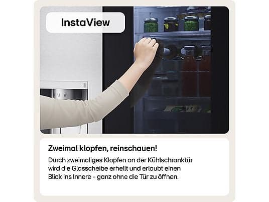 LG GMG861EPAE InstaView® SLIM Multidoor French-Door (508 l, E, 1787 mm hoch, Essence Matte Black) - Image 5