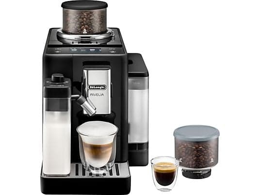 DELONGHI Rivelia EXAM440.55.B - 13 Kaffeespezialitäten, austauschbare Bohnenbehälter, KI-Kaffeeroutine, 4 Benutzerprofile, Kaffeevollautomat Schwarz - Image 2