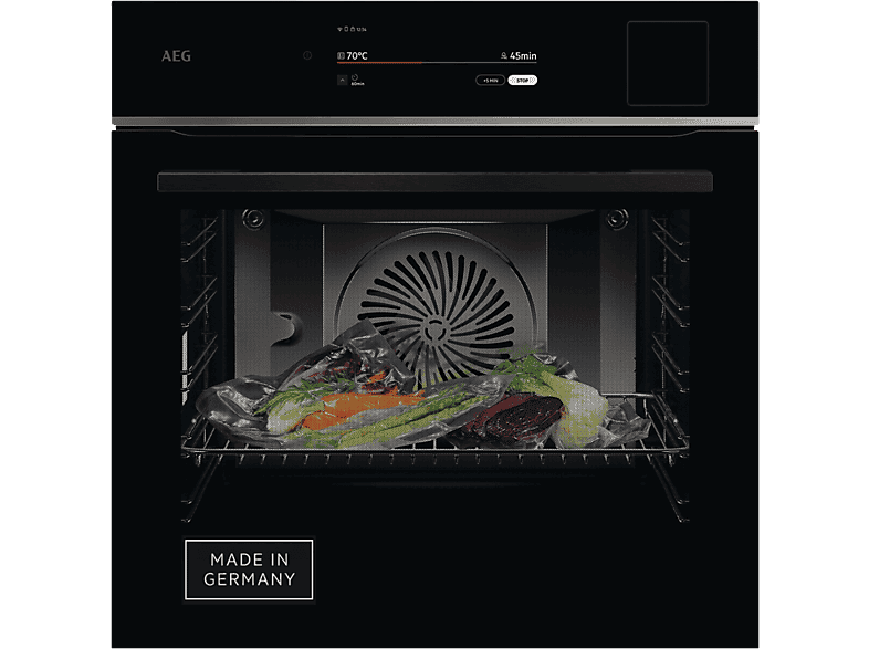 AEG TP9SB83ZAB, Einbaubackofen (Einbaugerät, 70 l, 595 mm breit), Serie 9000 mit SteamPro und Sous Vide - Image 1