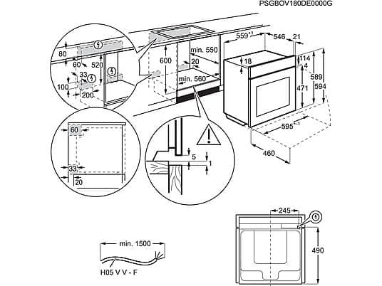 AEG TS 6 PB 51 ZAB, Einbaubackofen (Einbaugerät, 71 l, 595 mm breit), Serie 6000 - Image 3