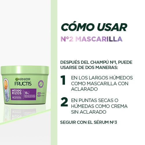 Garnier    

            Fructis Método Rizos Mascarilla nº2 para Rizos Hidratados - Image 5
