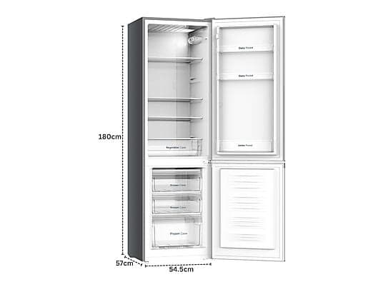 Frigorífico combi - VOK EVR-244DEI, Puertas Reversibles, Capacidad 244 l, Altura 180 cm, Inox - Image 3