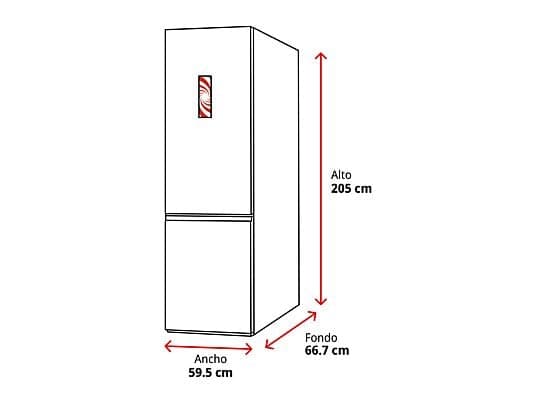 Frigorífico combi - Haier 3D 60 Series 3 HTR3620DNMG, No Frost, 205 cm, 414 l, Fresh 0°C Zone, Direct Access, Inox - Image 3