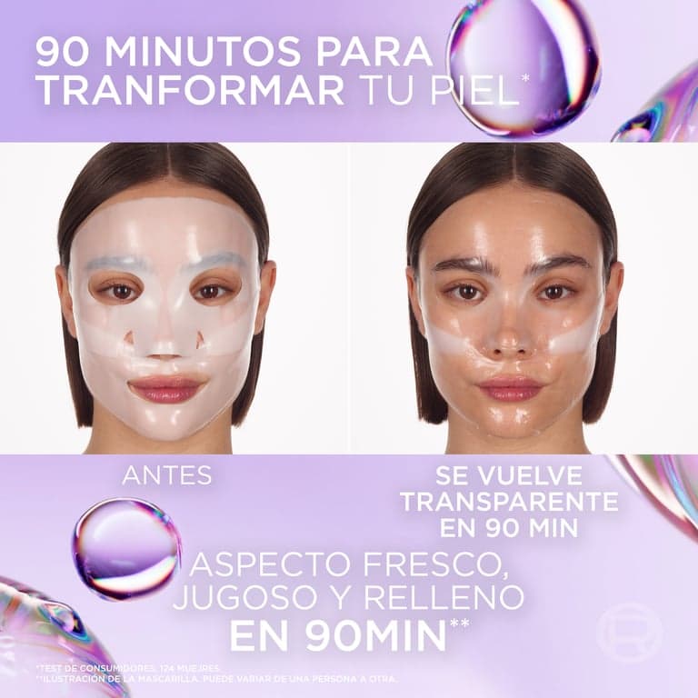 L'Oréal París    

            Revitalift Filler Glass Skin Mascarilla Facial de Hidrogel Iluminadora - Image 6