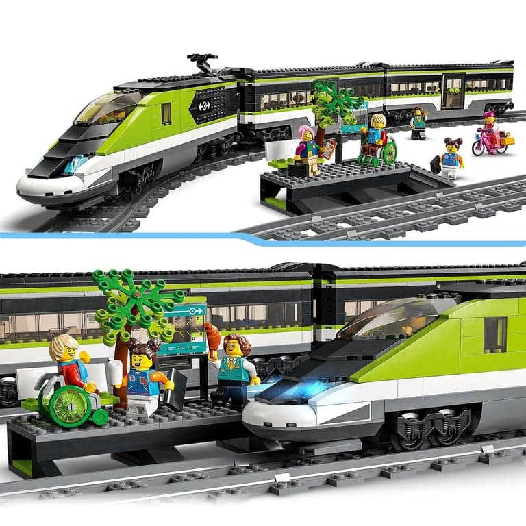 Juguete Teledirigido para Construir Tren de Pasajeros de Alta Velocidad con Vías, Luces y Mini Figuras LEGO City Trains - 60337 - Image 5