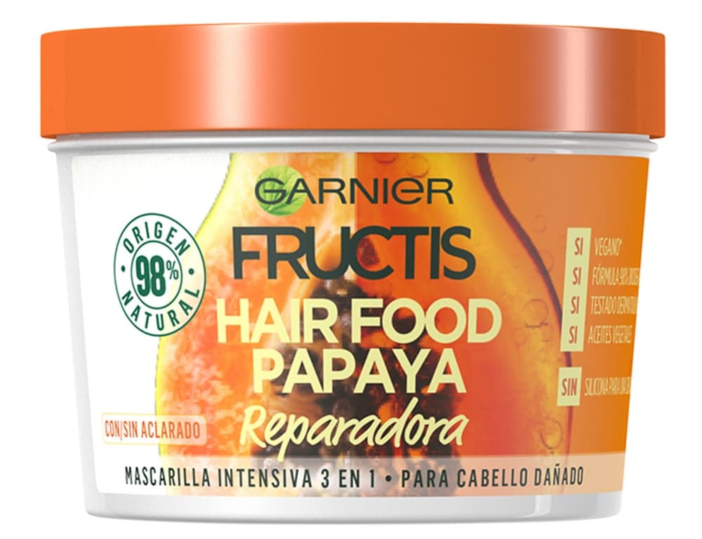 Garnier    

            Fructis Hair Food Mascarilla Cabello 3 en 1 Papaya - Image 4