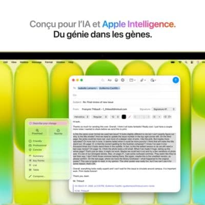 Ordinateur Apple MACBOOK Neo Puce A18 Pro CPU 6 / GPU 5 coeurs Mémoire RAM 8Go Stockage 256Go SSD Jaune agrume - Image 7