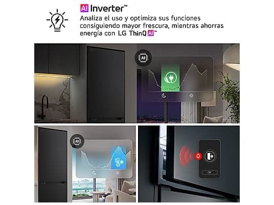Frigorífico combi - LG GBBSJ10DSW, No Frost, 186 cm, 333 l, DoorCooling+™, Multi Air Flow™, Blanco - Image 5