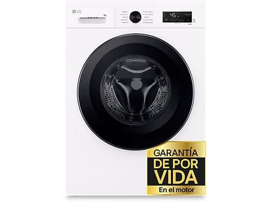 Lavadora carga frontal - LG F4X1009NWK, 9 kg, 1400 rpm, 10 programas, AI Direct Drive™, ThinQ™, Blanco Marfil - Image 2