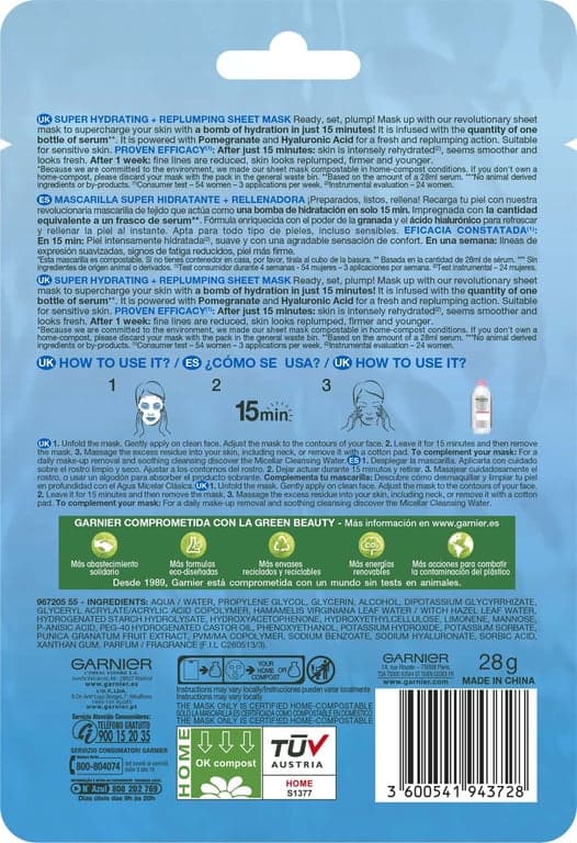 Garnier    

            Skin Active Mascarilla Facial Hidratante Revitalizante - Image 1
