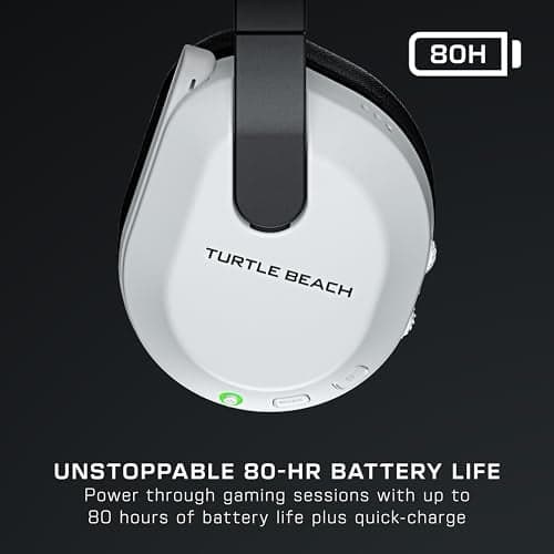Turtle Beach Stealth 600 Console Blanc Playstation Casque Gaming sans Fil w/ 80hr Batterie, Écouteurs de 50mm et Bluetooth pour PS5, PS4, PC et Mobile - Image 3