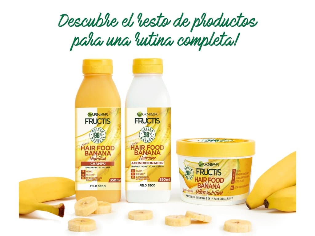Garnier    

            Fructis Hair Food Mascarilla Cabello 3 en 1 Banana - Image 2