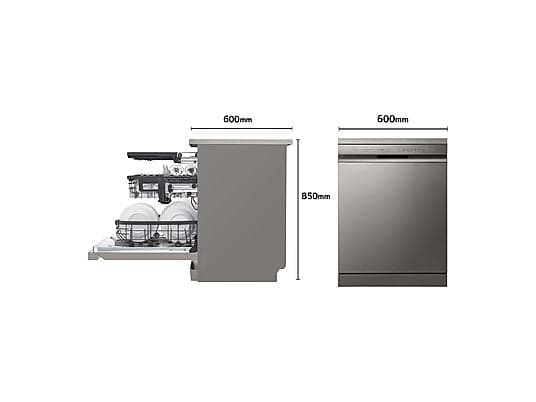 Lavavajillas - LG DF355FP, 14 servicios, 9 programas, 60 cm, LED táctil, Tercera bandeja, QuadWash™, Acero inoxidable - Image 5