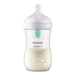 Philips Avent Biberon à Réponse Naturelle de 260 ml avec valve AirFree, sans BPA pour les bébés de 1 mois et +, motif ours (modèle SCY673/82) - Image 5