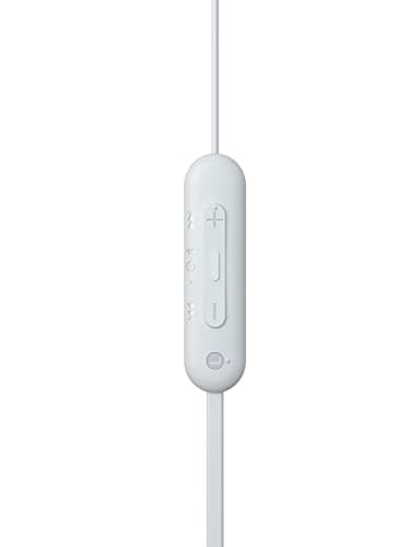 Sony WI-C100 Wireless Bluetooth Earphones - Up to 25 Hours of Battery Life - Built-in Microphone for Phone Calls - Compatible with Voice Assistants - White - Image 5