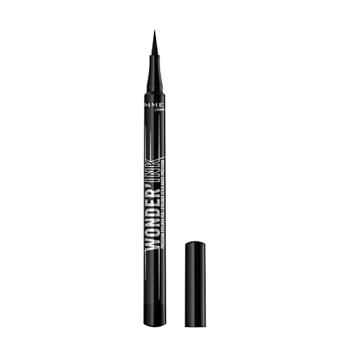 Rimmel - Eyeliner Wonder'Ink - Waterproof - Longue tenue - Mate - Application facile - Noir ( 01 Black) - 1 ml (0.03 FL OZ) - Image 3
