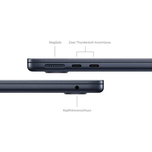 Apple 2024 13" MacBook Air Laptop mit M3 Chip: 13.6" Liquid Retina Display, 16 GB Gemeinsamer Arbeitsspeicher, 512 GB SSD Speicher, beleuchtete Tastatur, 1080p FaceTime HD Kamera, Mitternacht - Image 5