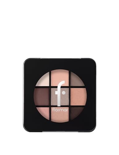 Flormar Palette Fard à Paupières – 9 Teintes aux Finitions Mates & Scintillantes – Texture Crémeuse, Haute Pigmentation & Longue Tenue – Maquillage des Yeux Naturel ou Intense, 005 Nude Dude - Image 4