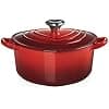 LE CREUSET 21401200602455 Cast Iron Heart Casserole Dish with Heart Shaped Button, 20 cm, Cherry - Image 2