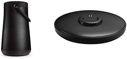 Bose Enceinte Bluetooth Portable SoundLink Revolve+ (Séries II) : Enceinte sans Fil résistante à l’Eau dotée d’Une Batterie Longue durée, Noir & Socle de Chargement pour Enceinte Bluetooth - Noir