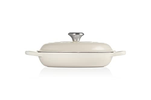 Le Creuset Signature Enamelled Cast Iron Dutch Oven, Round, 26 cm, 2 L, 4.2 kg, Meringue, 21180267164430 - Image 4