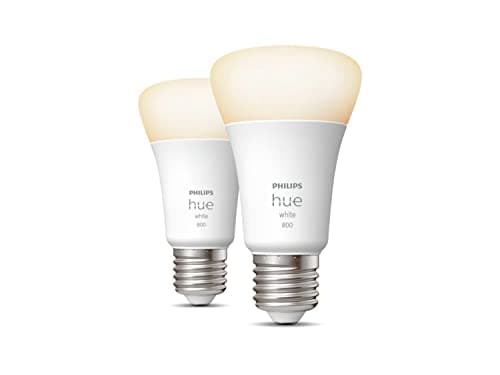 Philips Hue White E27 Smart LED Bulbs, 60W Equivalent, 800 Lumens, Bluetooth Compatible, Pack of 2, Works with Alexa, Google Assistant and Apple Homekit, Older Generation - Image 3