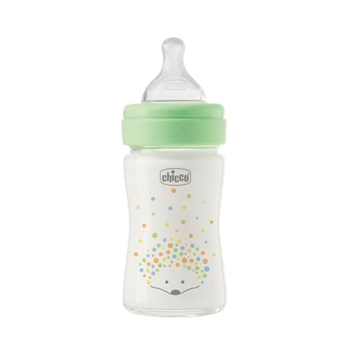 Chicco Perfect Easy Slow Flow Bottle with Physio Soft Silicone Teat and Soft Sense Finish Anti-Colic Reduces Regurgitation and Irritability 150ml Glass Bottle 0m+ - Image 2