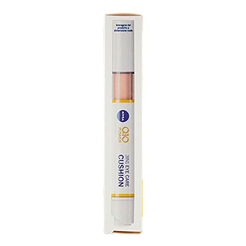 NIVEA Q10 Power 3in1 Eye Care Cushion 02 Nude 4 ml, crème contour des yeux colorée et hydratante, apprêt pour les yeux anti-âge avec coenzyme Q10, correcteur cernes lissant - Image 3
