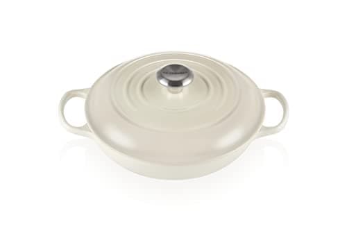 Le Creuset Signature Enamelled Cast Iron Dutch Oven, Round, 26 cm, 2 L, 4.2 kg, Meringue, 21180267164430 - Image 3