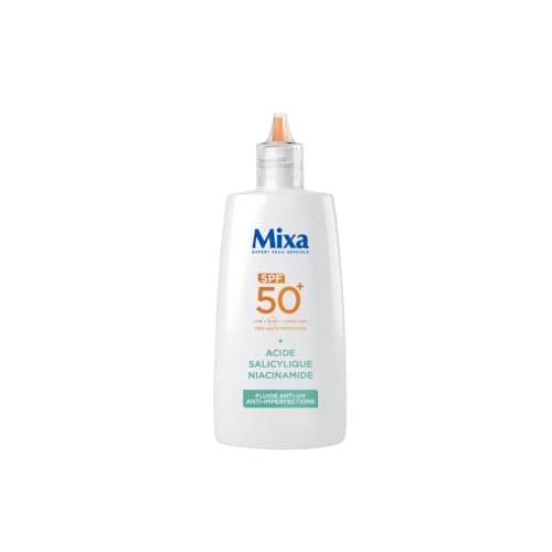 Mixa - Daily Anti-UV & Anti-Bleach Fluid - SPF 50+ - Very High Protection - Salicylic Acid and Niacinamides - Anti-pimples and Shine - Mattifying Effect - 40 ml - Image 2