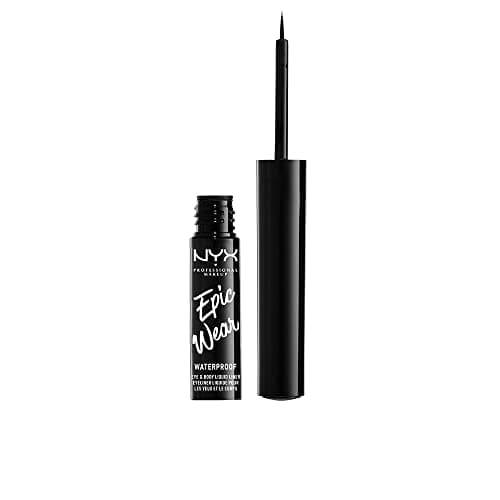NYX Professional Makeup Eyeliner Liquide Semi-Permanent Epic Wear, Longue Tenue, Waterproof, Maquillage et Body Art Créatif, Fini Mat, Couleur : Noir - Image 2