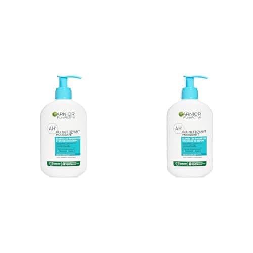 Garnier Pure Active - Gel Nettoyant Moussant Visage - Nettoie & Hydrate - Enrichi en Acide Hyaluronique, Céramide & Argile - Tous Types de Peaux - 250 ml (Lot de 2) - Image 3