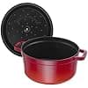 STAUB Enamelled Cast Iron Casserole Dish with Lid, Suitable for All Heat Sources Including Induction, 7 to 8 People, Round, 30 cm, 8.34 L, 8.9 kg, Cherry - Image 5