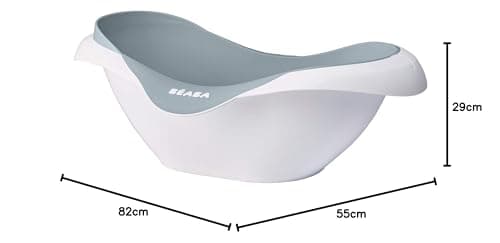 BÉABA, Camélé'O Baby Bath, Non-Slip and Comfort, Made in France, Soft and Soft Material, Multifunctional, Ergonomic, Drain Plug, Camélé'O, Light Mist - Image 8