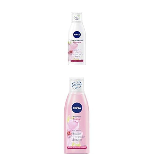 NIVEA - Routine Soin Visage Douceur - Lait Nettoyant & Lotion Tonique - Nettoie, Démaquille, Apaise - Peau Souple, Douce Et Fraîche - Huile D'Amande Douce - Peaux Sèches Et Sensibles - 2 x 200 ml - Image 3